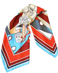 Foulard donna rossa corallo