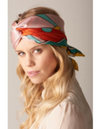 Foulard donna rossa corallo