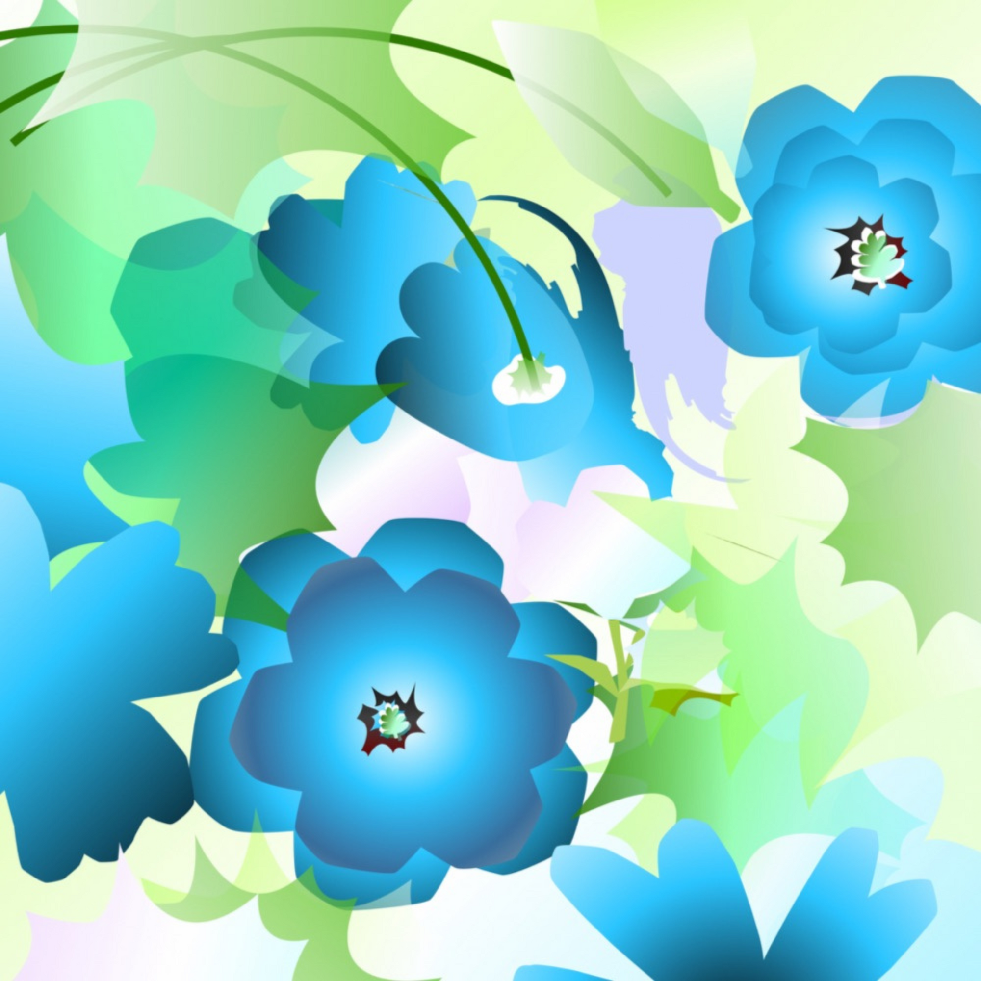 silk scarf blue flowers 90cm x 90cm classic scarf 60cm x 60cm neck scarf