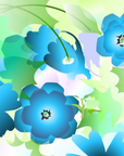 silk scarf blue flowers 90cm x 90cm classic scarf 60cm x 60cm neck scarf