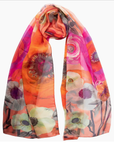 Campo De' Fiori - Coral Silk Scarf