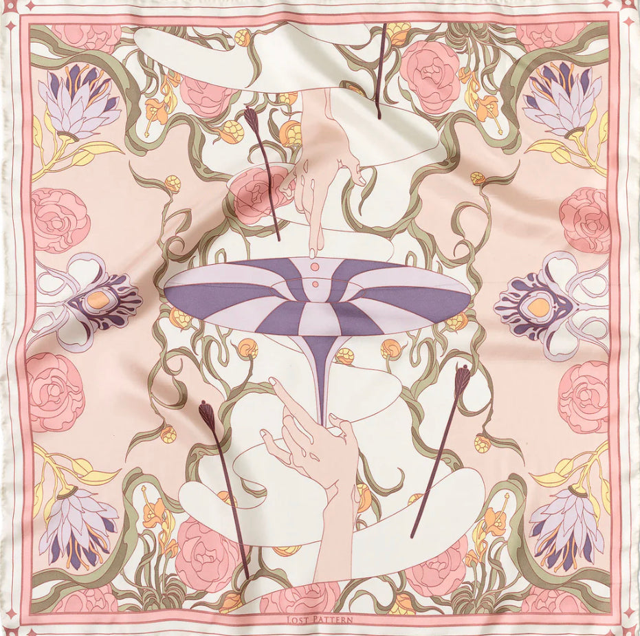 silk scarf the dreamer 90 x90cm