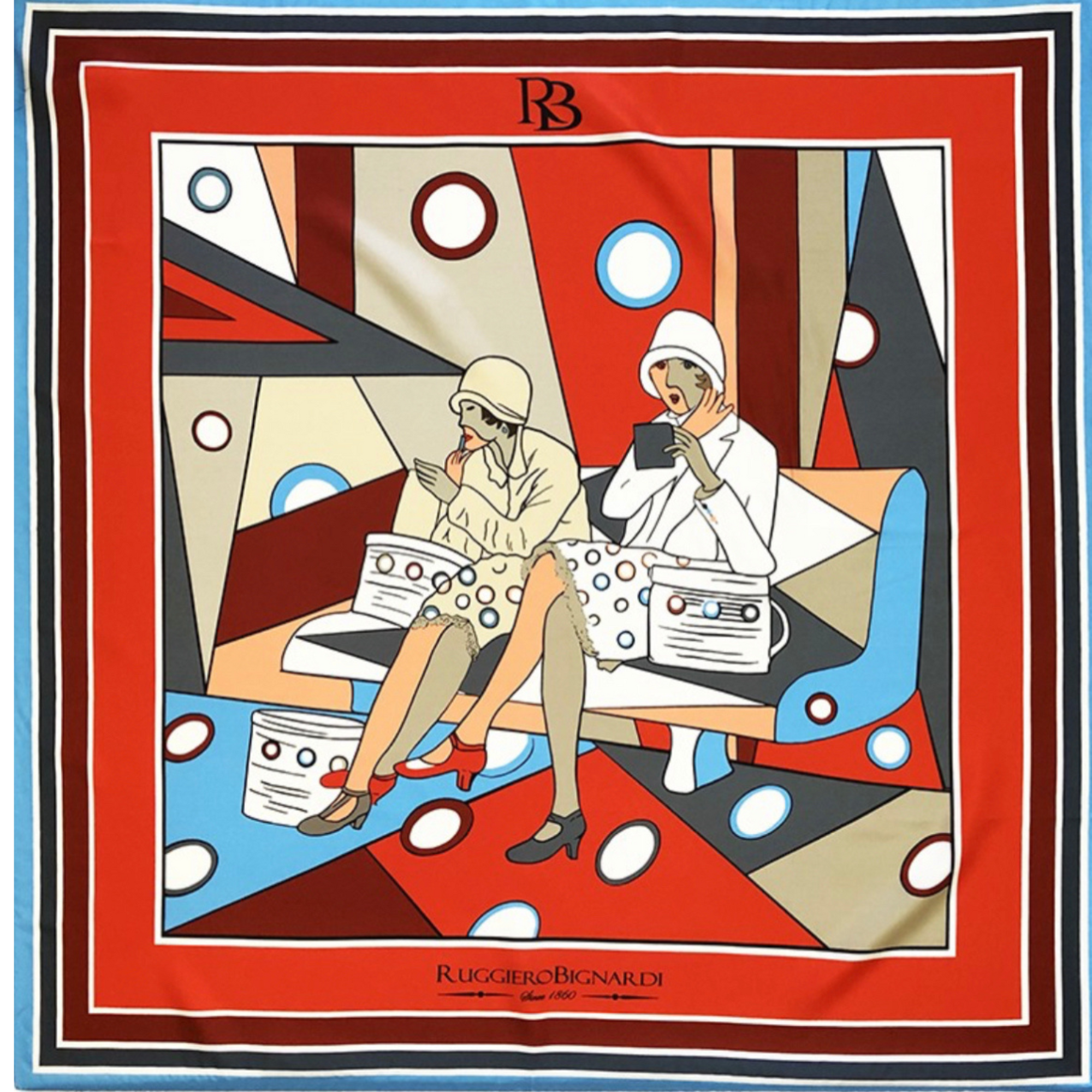 silk scarf by Ruggiero Bignardi 90cm x 90cm